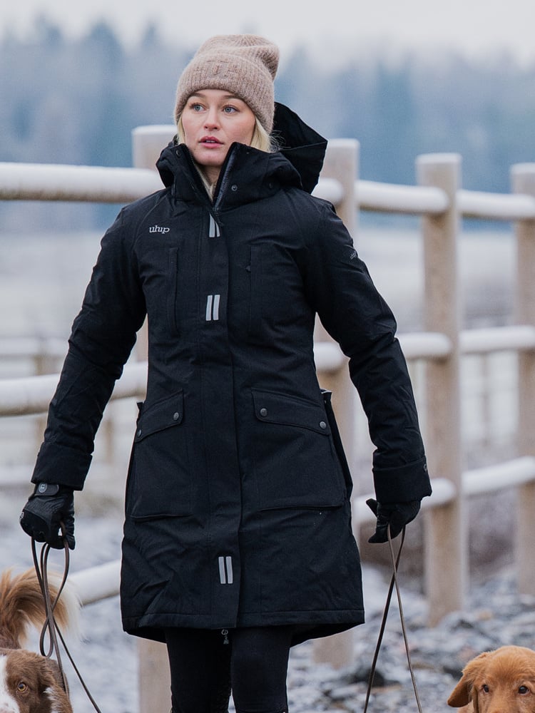 Regular Pro Winter Dog Trainer Long Jacket Jet Black