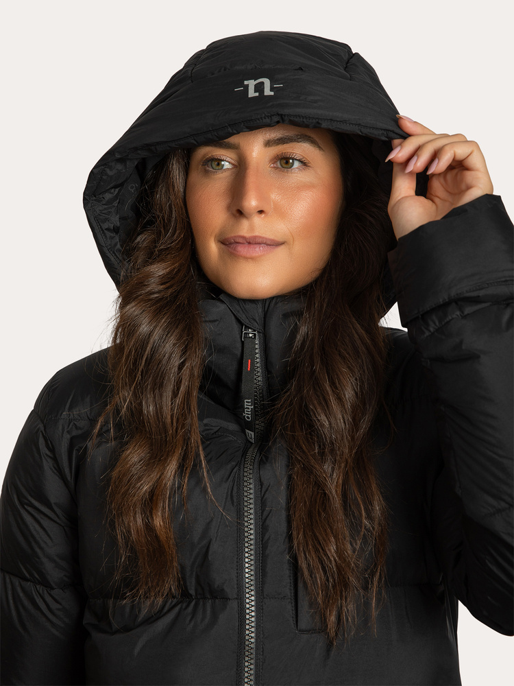 Arctic Puffer Coat Extended Jet Black