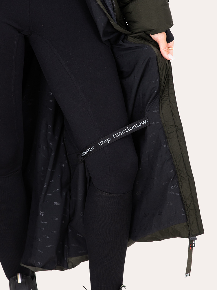 Arctic Puffer Coat Extended Dark Green