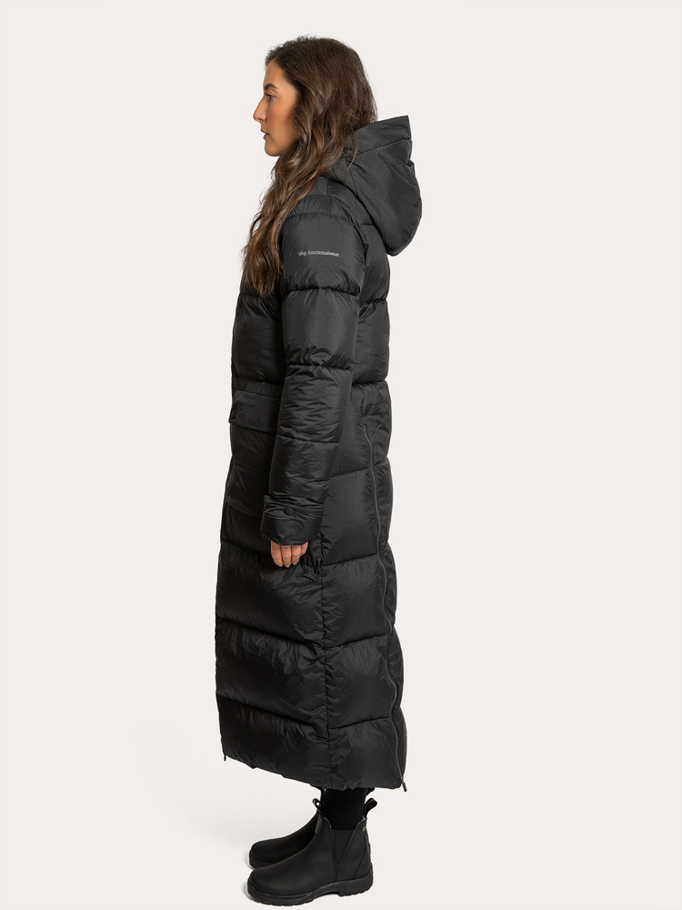 Arctic Puffer Coat Extended Jet Black