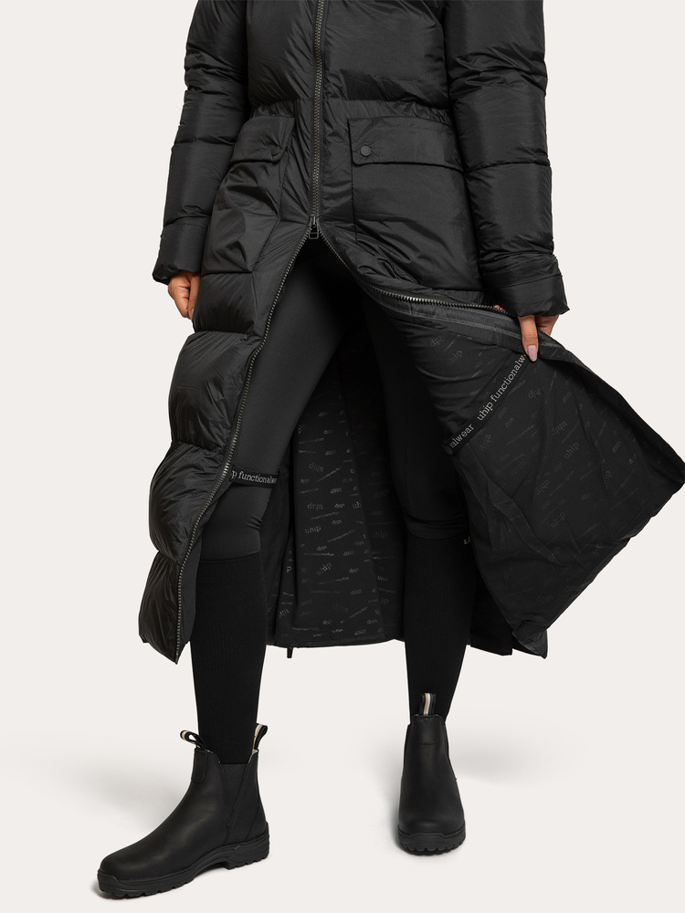Arctic Puffer Coat Extended Jet Black