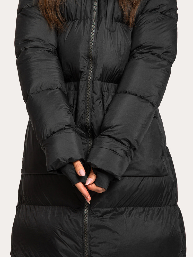 Arctic Puffer Coat Extended Jet Black