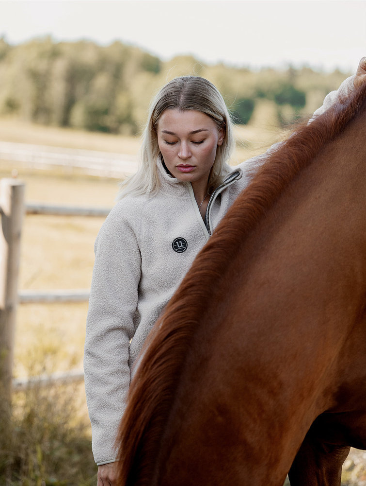 Cozy Pile Full Zip Off White