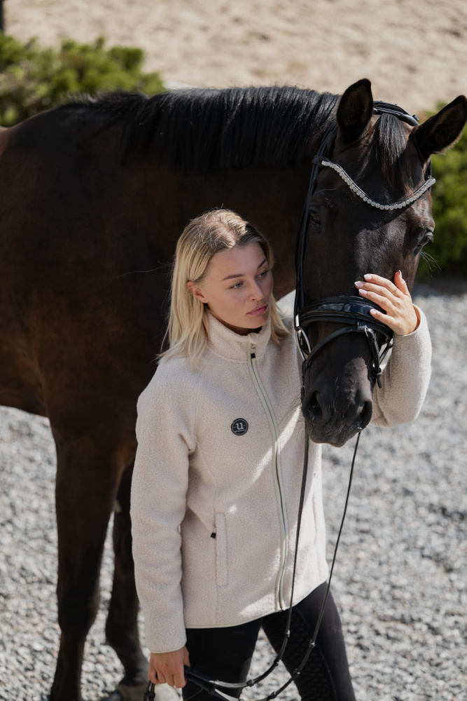 Cozy Pile Full Zip Off White