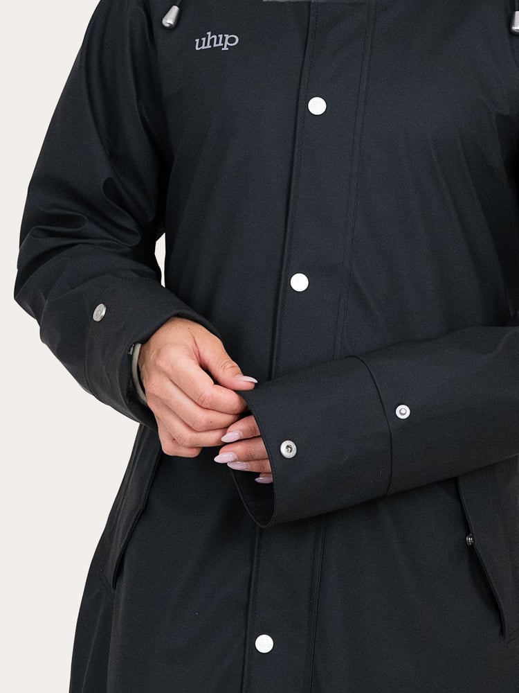 Winnie Raincoat Extended Jet Black