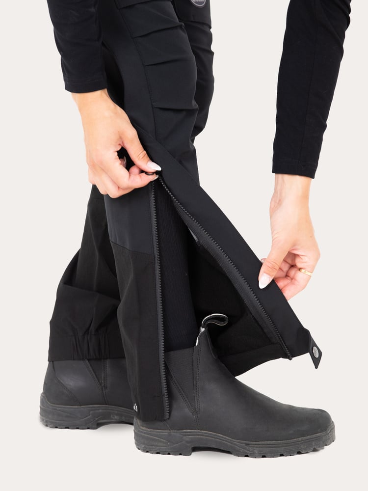 Woolblend Stella Zip Pant Jet Black