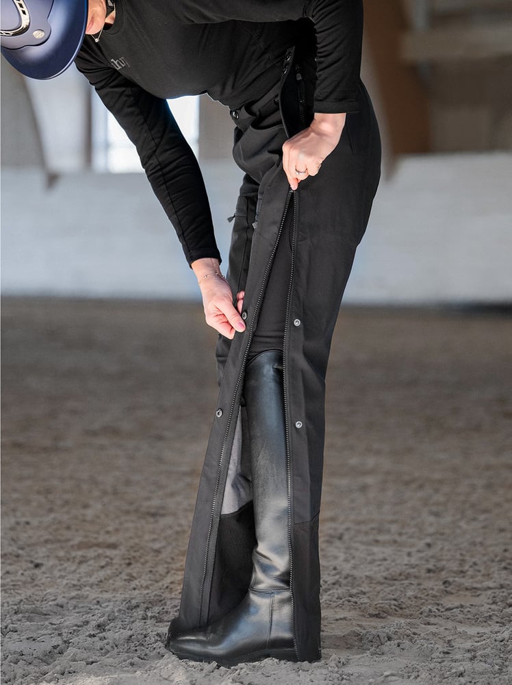 Woolblend Stella Zip Pant Jet Black