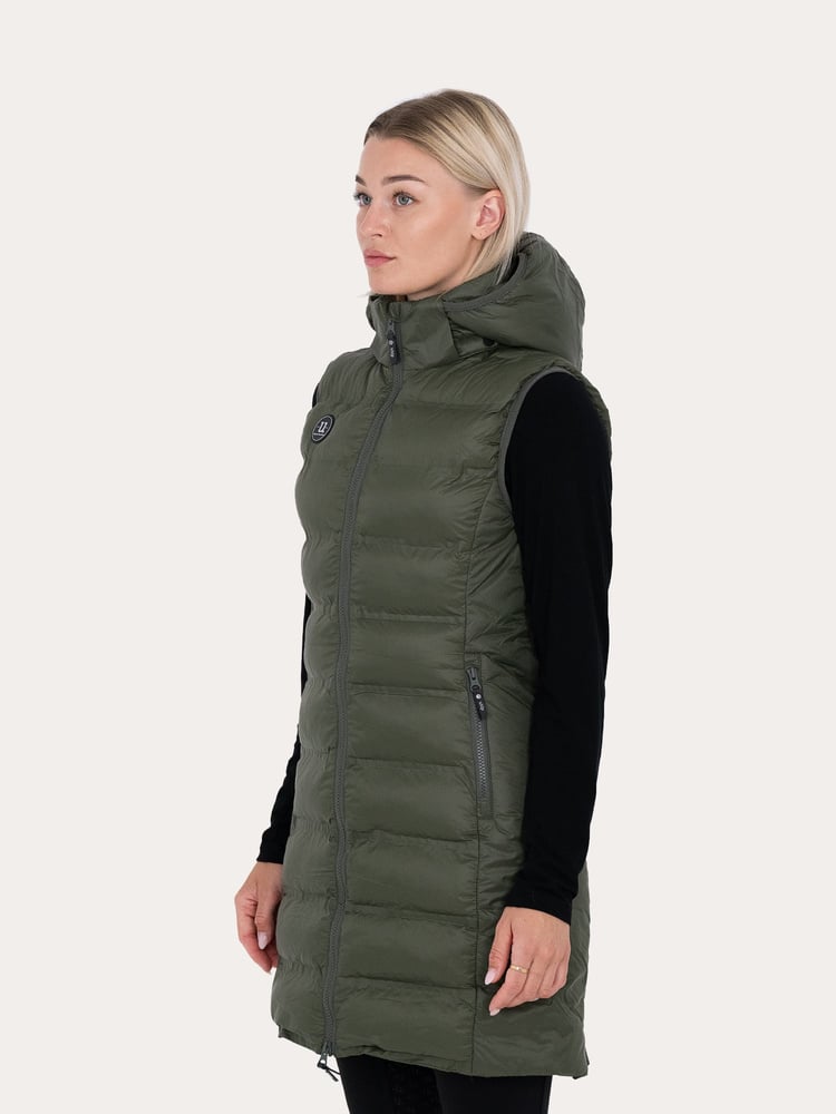 Ally Light Long Vest Deep Green