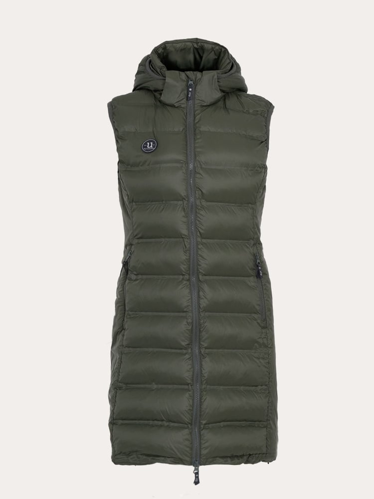 Ally Light Long Vest Deep Green