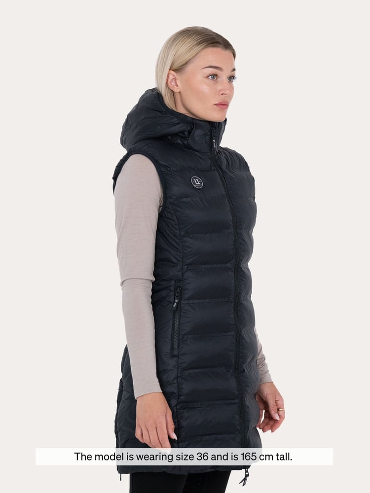 Ally Light Long Vest Jet Black
