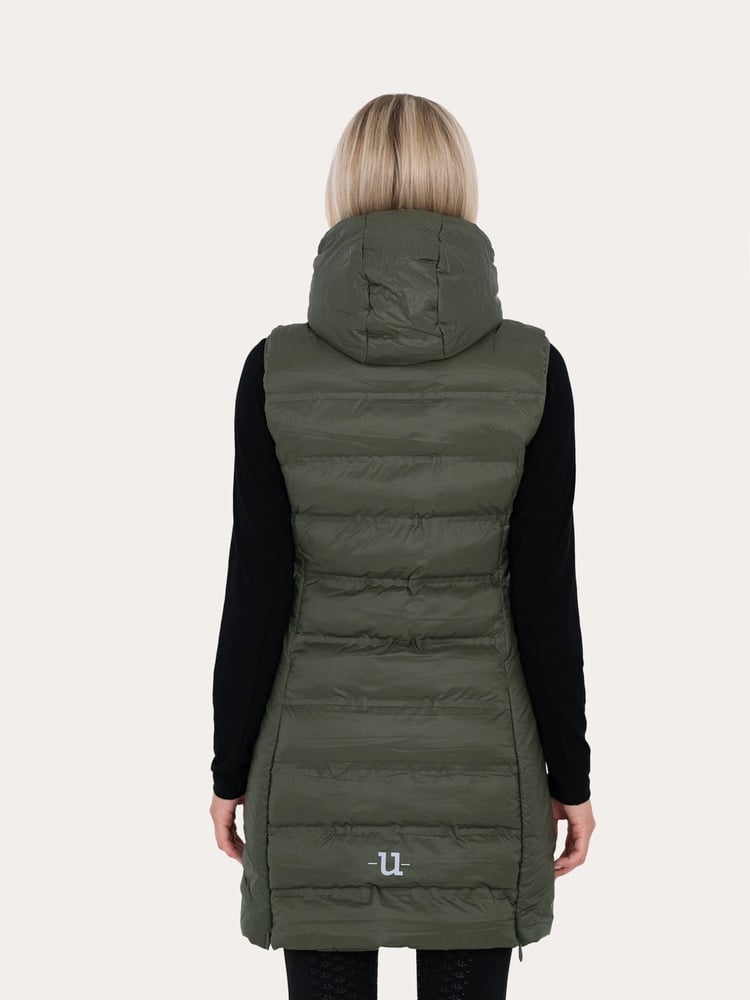 Ally Light Long Vest Deep Green