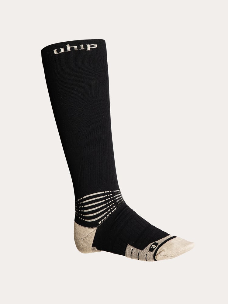 Compression Wool Riding sock Jet Black
