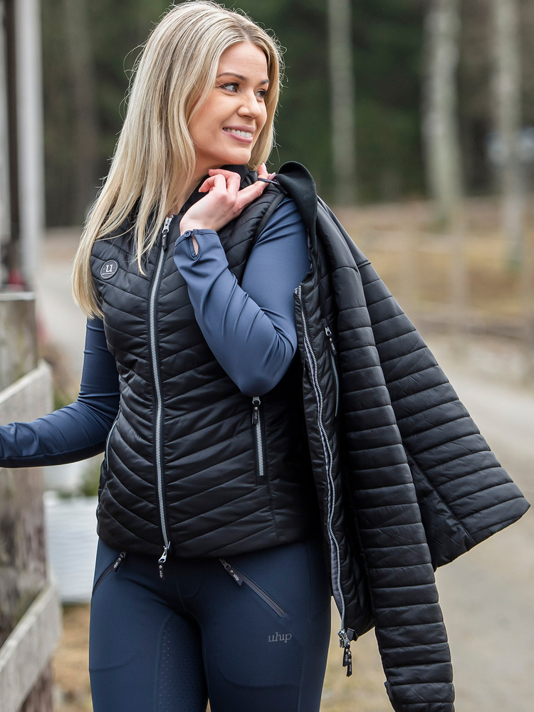 Dressed Bomber Vest Jet Black