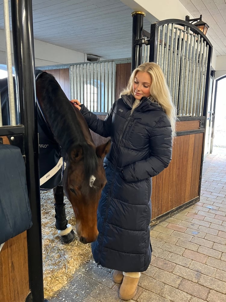 Igloo Coat Extended Blue Graphite