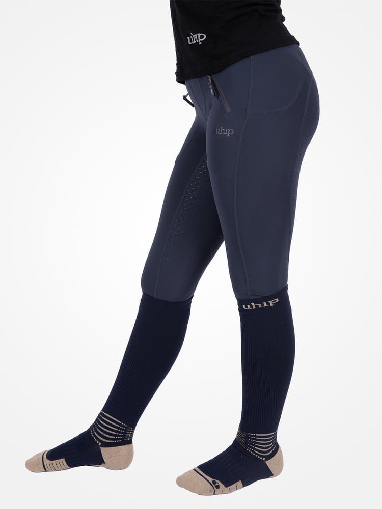 Junior Riding Tights 501 Navy
