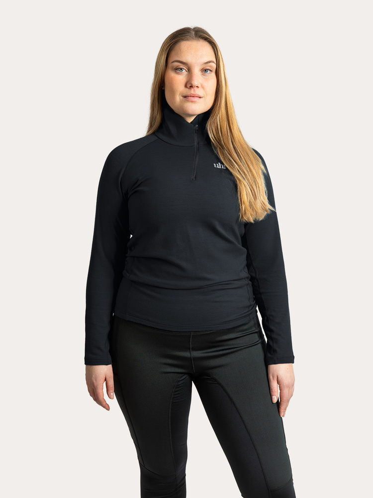 Merino Half Zip Blue Graphite