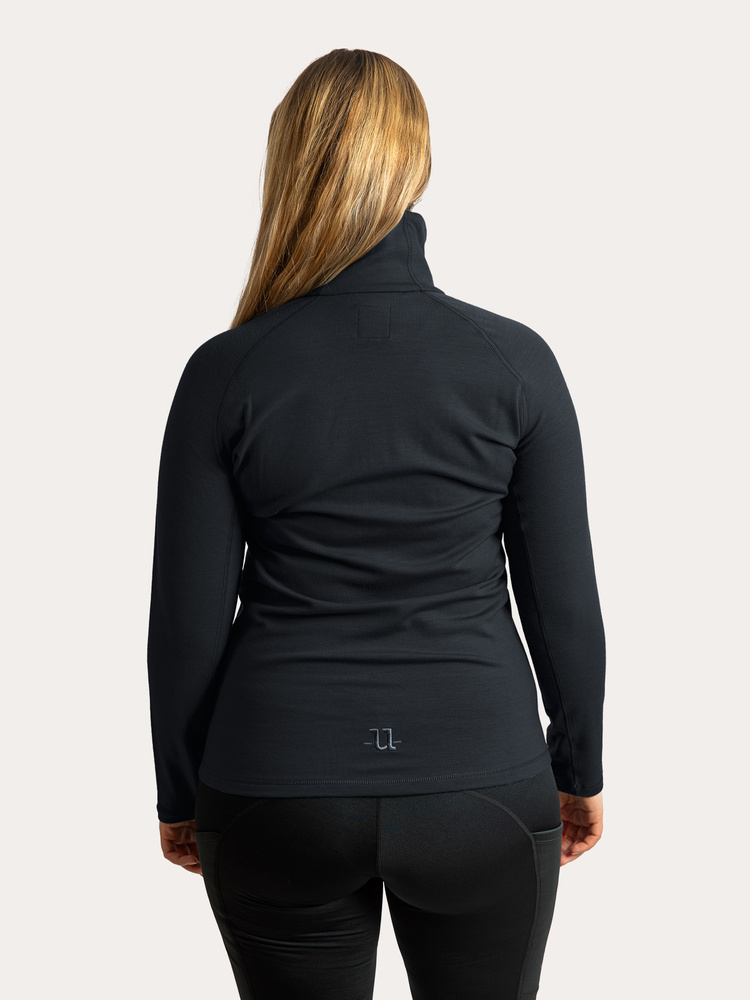 Merino Half Zip Blue Graphite