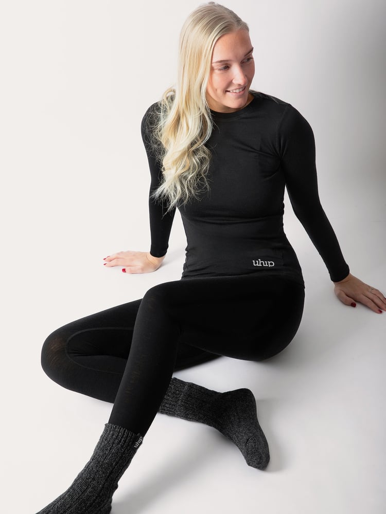 Merino Long Pant Jet Black