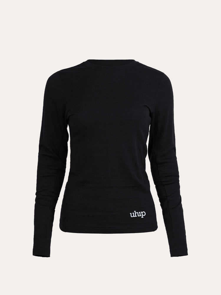 Merino LS Tee Jet Black