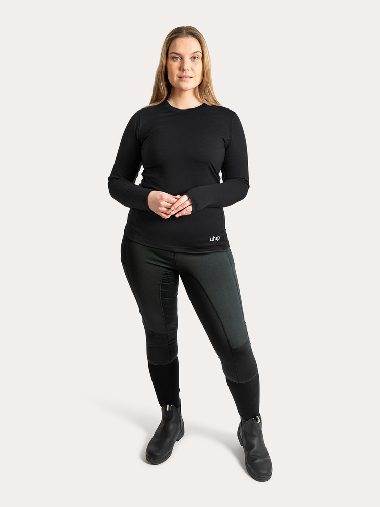 Merino LS Tee Jet Black