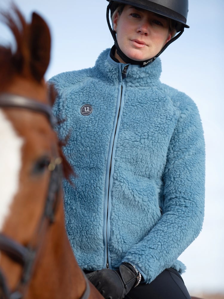 Merino Pile Full Zip Blue Shadow