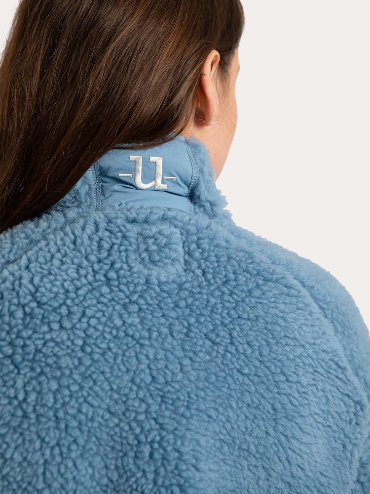 Merino Pile Full Zip Blue Shadow