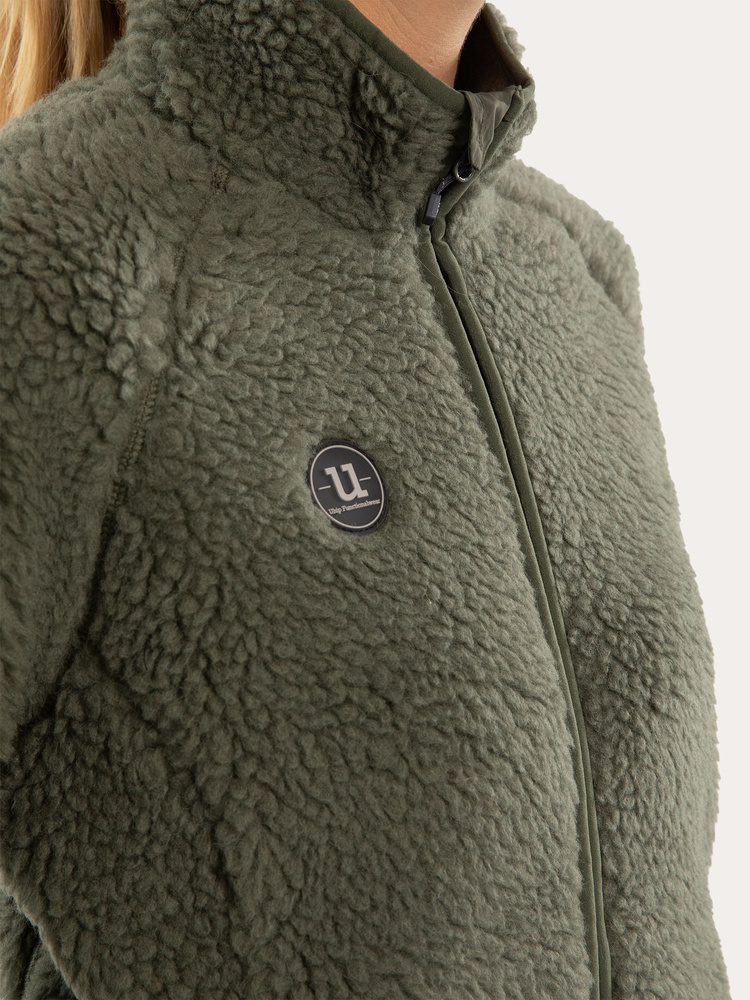 Merino Pile Full Zip Willow