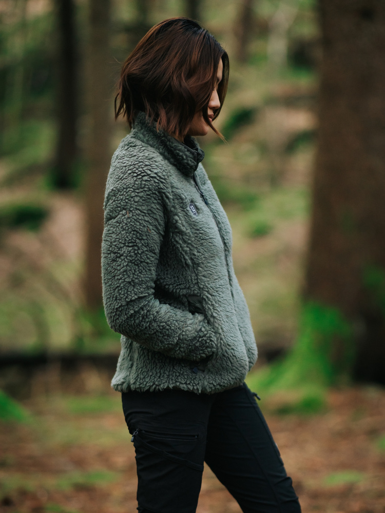 Merino Pile Full Zip Willow