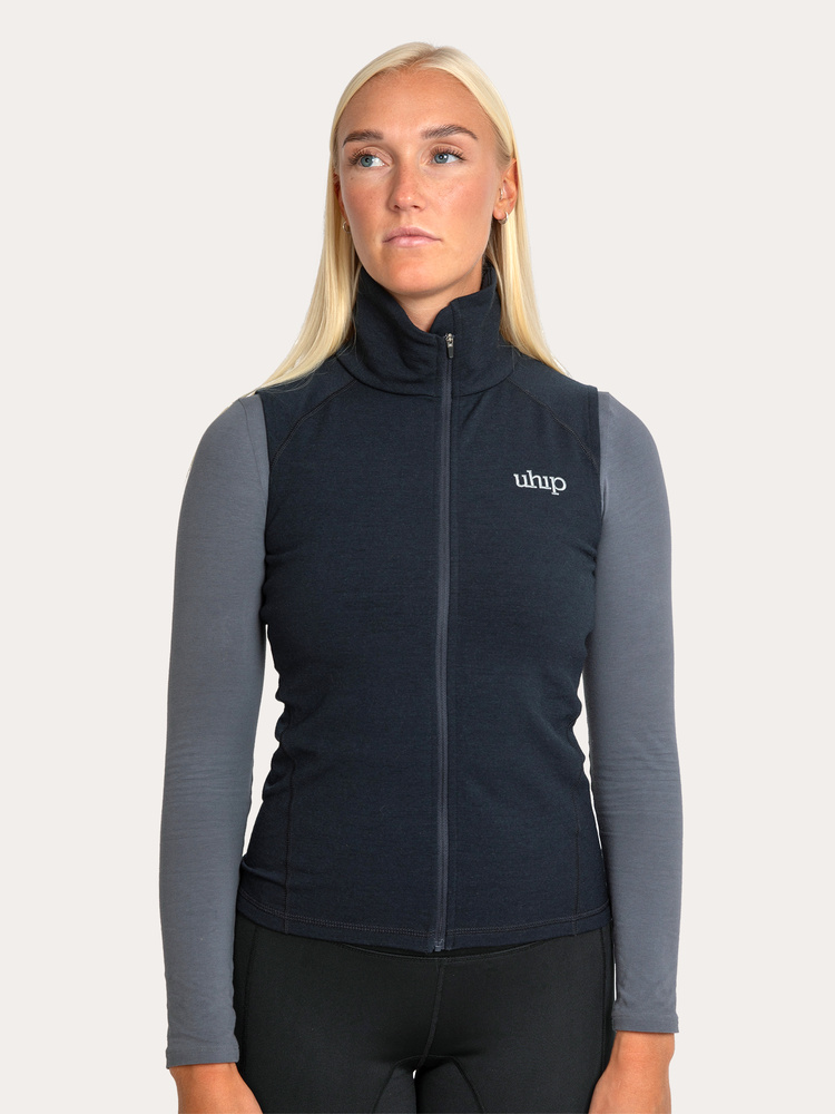 Merino Vest Blue Graphite