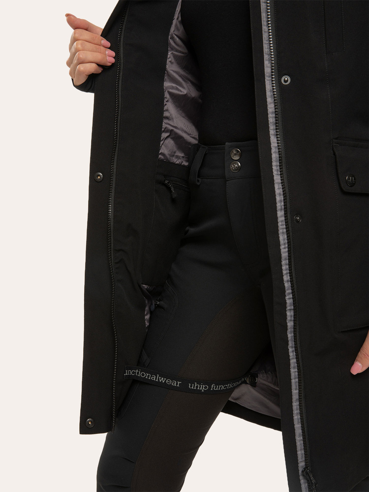 Regular Pro Dog Trainer Long Jacket Jet Black