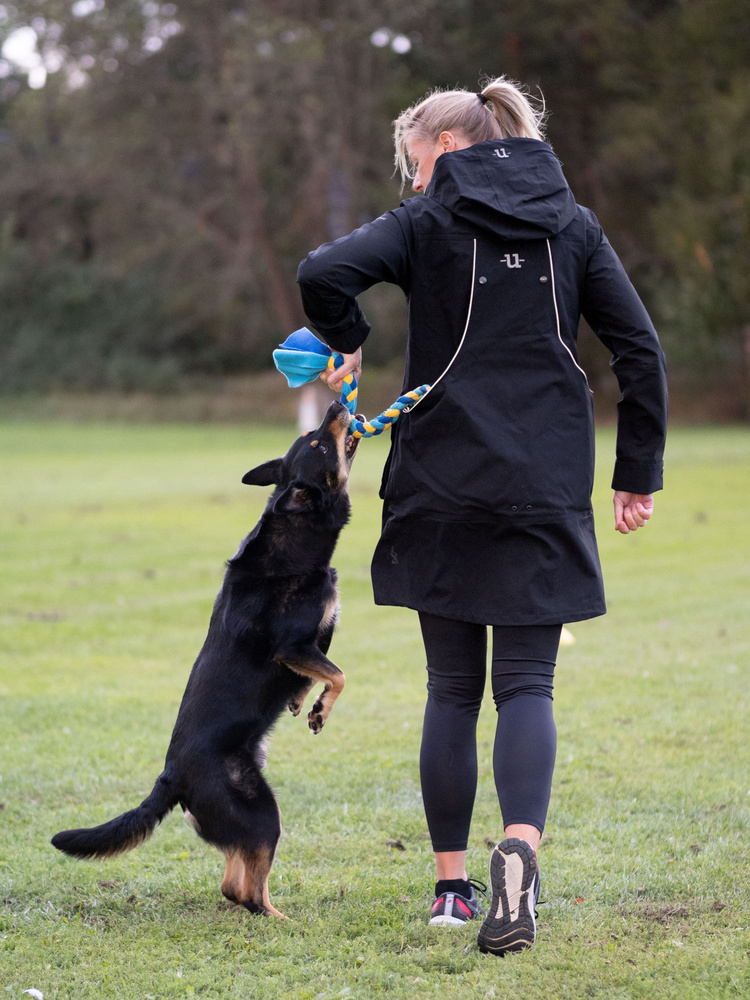 Regular Pro Dog Trainer Long Jacket Jet Black