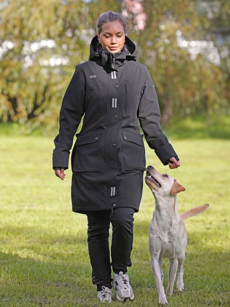 Regular Pro Dog Trainer Long Jacket Jet Black