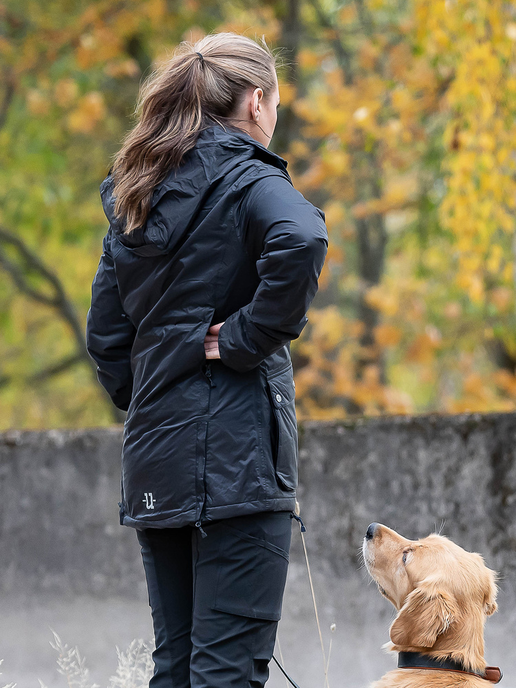 Regular Sport Long Jacket Jet Black