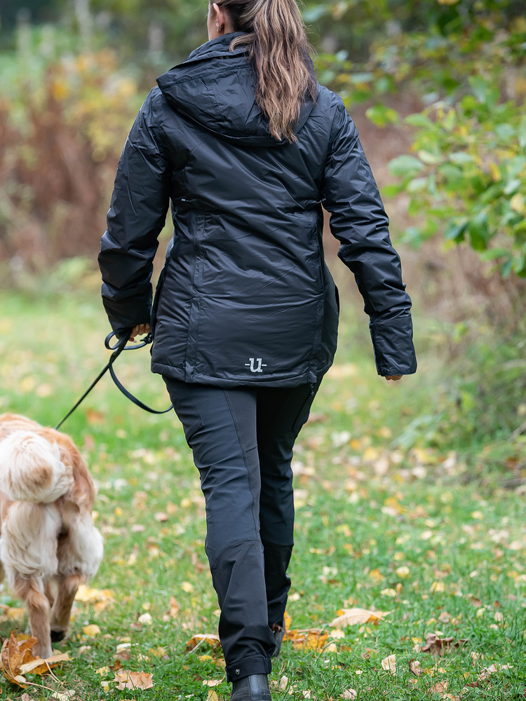 Regular Sport Long Jacket Jet Black