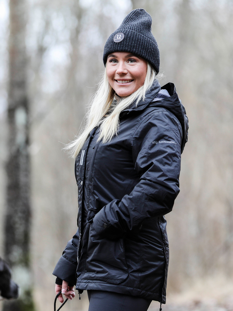 Regular Sport Long Jacket Jet Black